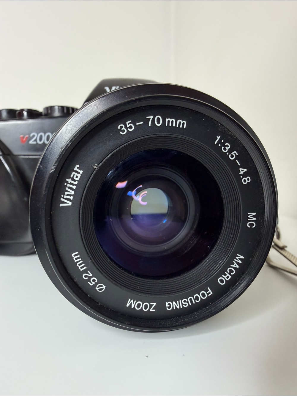 Vintage Vivitar V2000 SLR Film Camera 35-70mm f/3.5-4.8 Macro Lens working - Picture 9 of 14